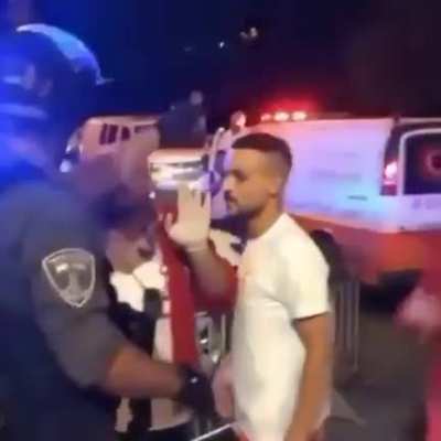 Israeli Occupation Forces (IOF) attacking first responders trying to get to the wounded.