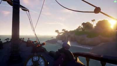 Skeletons don't need to sail around islands, they just *CRUSH* over them.