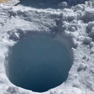 Sound of an ice core dropped into a hole in Antarctica
