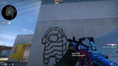 Hello! I just want to share Pewdiepie Among Us Fanarts that I did in CSGO.