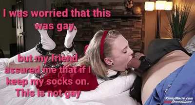 It's not gay if you keep your socks on.