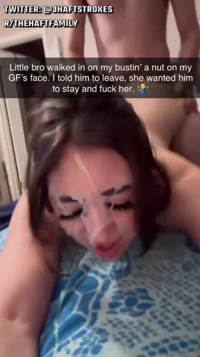I had to let my little bro get a turn - He loves Cum Covered Fucking (CCF)