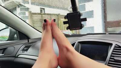 Just being a weirdo in the car 