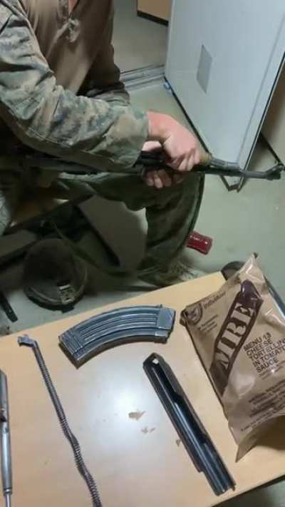 Teaching my squad how to use and maintain an AK pattern rifle if needed. Video from last year in Kabul, Afghanistan. The previous owner of the rifle&hellip; didn&rsquo;t need it anymore.