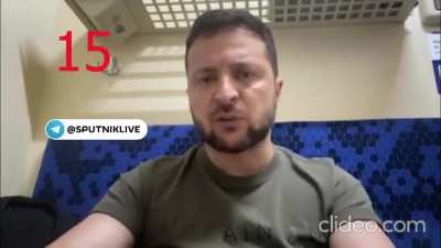 What a clown. Zelensky records a video where he sarcastically thanks NATO members 47 times after Ben Wallace said Ukraine should be more grateful