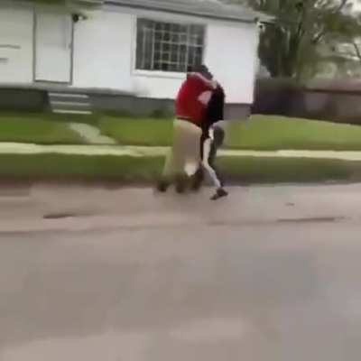 Jehovah witness goes to hood to preach, ends up fighting kid for saying "f*ck geezus"