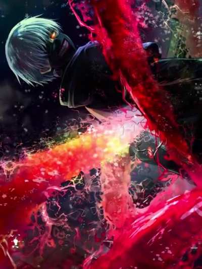 Kaneki live wallpaper I made. (can&rsquo;t find the OC for the art)