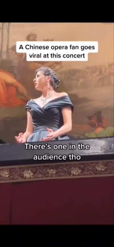 Spectator spontaneously joins opera singer when he noticed there wasn't any Tenor for the song (as this was a solo recital).