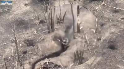 Russian catches backblast from rpg