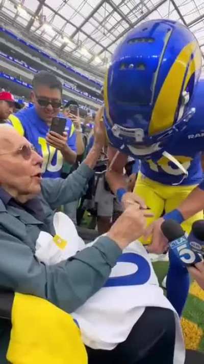 &ldquo;I surprised Mr. Goode a 97 year old WW2 Veteran with his dream come true! His wish was to go to a @rams football game. This was NO ordinary experience. Watch the video &amp;amp; see his wish come true &amp;amp; Mr. Goode meeting his favorite player @cooperkupp!!