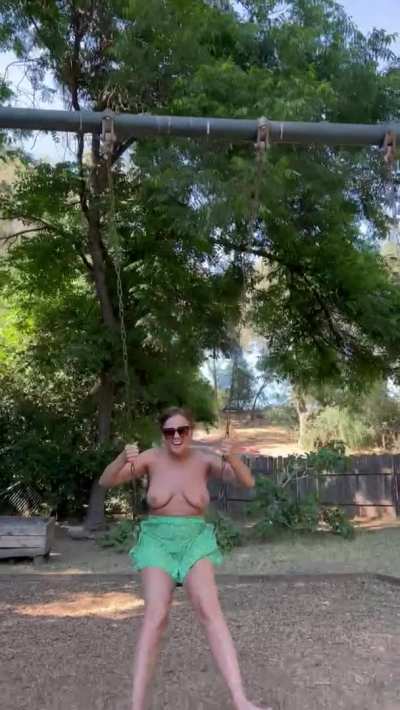 Just some fun on the swings!