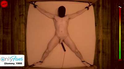 Edged to Insanity - 20 min Restrained Chastity Vibrator Prostate Orgasms