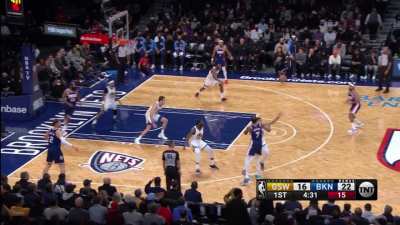 [Highlight] Beautiful Nets ball movement leads to the Bruce Brown 3