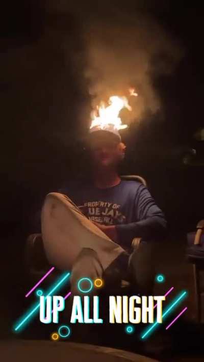 My buddy playing with fire