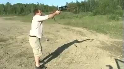 Dude with no shooting experience attempts to fire a high power rifle &amp;amp; gets a rhinoplasty instead