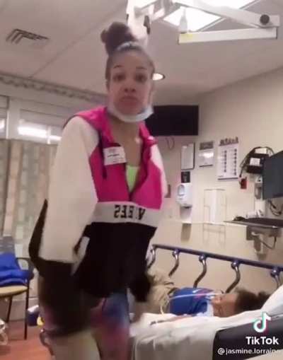 Another mother dancing next to her dying baby but cringier. Is this a trend or something? 🤢