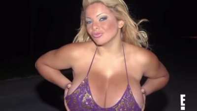 A brief scene from Sheyla's appearance on "Botched" in where she touches and feels her boobs.