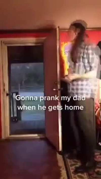 Oh man, can't wait to see the look on his dad's face when he comes home!