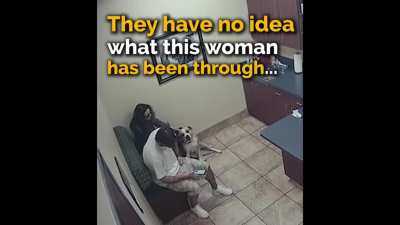 Woman tricks her armed, abusive boyfriend into taking their dog to the vet, then slips the staff a note.