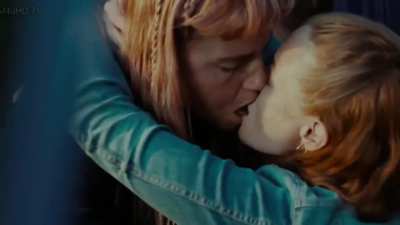 Johanne Milland (Liv) & Josephine Park ( Andrea) lesbian kiss in The Venus Effect (2021)
