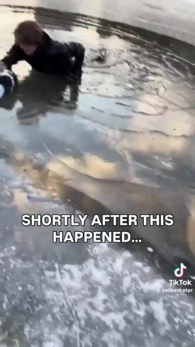 Main character breaks rules and ice skates