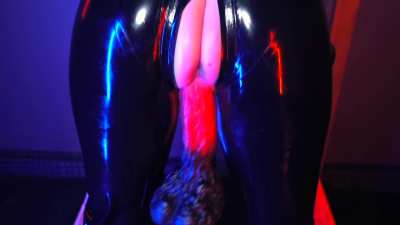 Bound on the cross with full latex while the fuck machine stretch and tug this pussy. Hope you enjoy my OC!