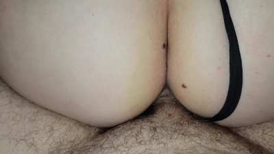 He loves to cum in me while I'm riding him with my fat ass!