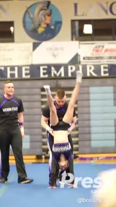 One-man Cheerleading Stunts!
