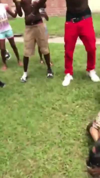 Just a regular hood girl fight.. with body slam