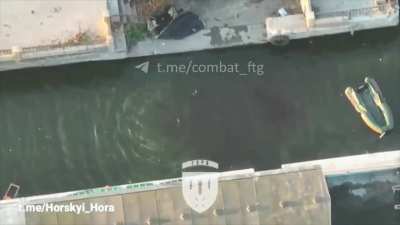 Footage From &ldquo;Hora&rdquo; Getting a direct hit on a raft full of Russians.