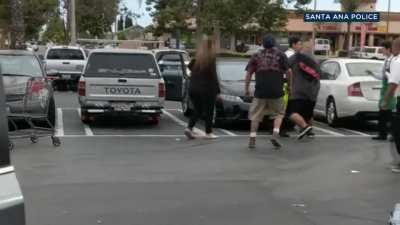 Employees Surround a Man Attempting to Steal