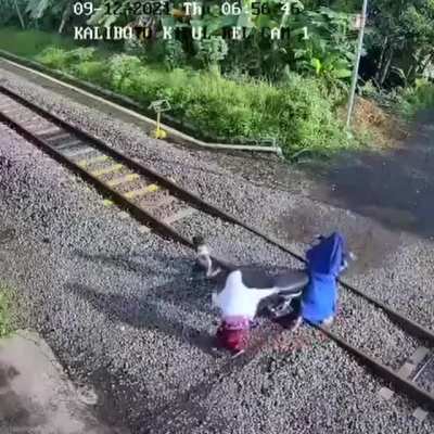 So many "interesting" decisions in here. Kaliboto Kidul railway crossing, Jatiroto, Lumajang, East Java.