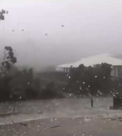 A terrifying hailstorm.
