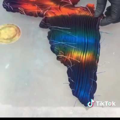 Untying a tie-dye shirt