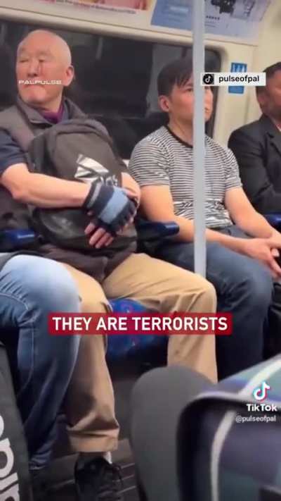 An elderly 'Englishman' speaks up" for Palestine on the London tube as he argues for more justice for the Palestinian people in a heated argument where he eventually Screams "from the river to the sea, Palestine will be free"