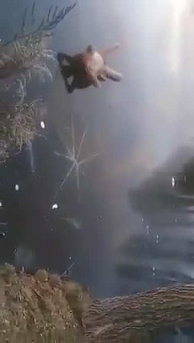 Nude Dude Performs Circus Trick On Frozen Pond...