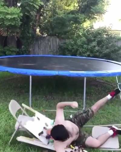 Good use of trampoline