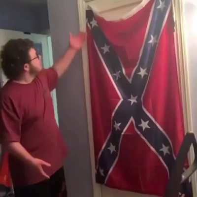 Super intelligent explanation of the crybaby loser confederate flag