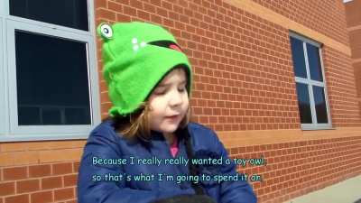 Little girl wants to sell her brother to a pet store for money for a toy owl.