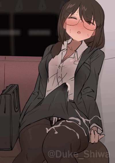 &ldquo;Ok Pam, don&rsquo;t panic&hellip;when you took the job at CumMax Inc., you knew there might by some side effects from hanging around the stuff all day&hellip;GOD this thing is throbbing&hellip;*ugh* maybe the commute home will help clear your head&hellip;&rdquo; (artist Duke_Shiwa)