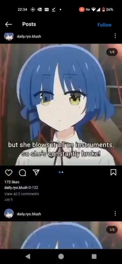 i found a ryo fan on Instagram 