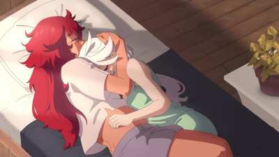 Sleeping together [Gundam: The Witch From Mercury]