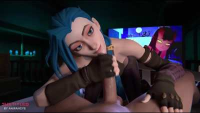 Jinx sucks you off