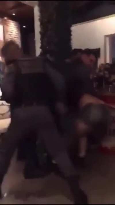Girl throws drink at Police !!