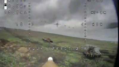 Russian T-64BV taken out by FPV drones near the village. Belogorivka, Luhansk region. (48&deg;55&rsquo;38.3&rdquo;N 38&deg;15&rsquo;54.1&rdquo;E)