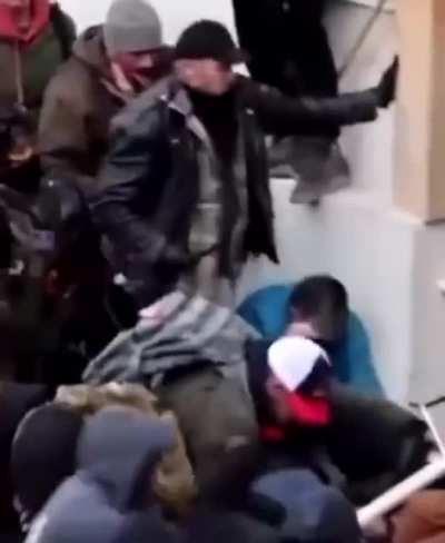 Video showing cult terrorists savagely beating Capitol Hill Officer Sicknick to death, Sicknick was an ardent trump supporter.
