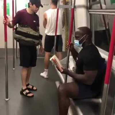 If you are not wearing a mask 😷 in public transport, keep your distance! Don&rsquo;t argue with me.