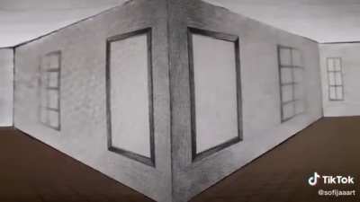 Inverse perspective illusion