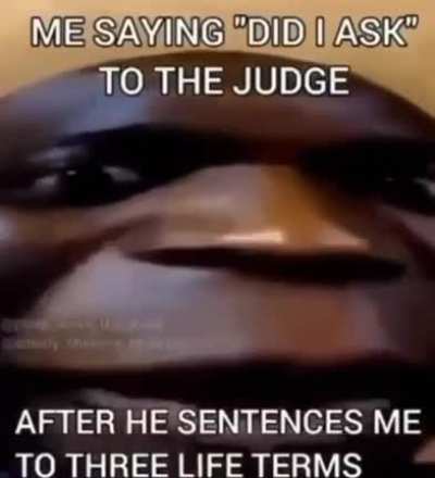 "Your honor, did I ask? "