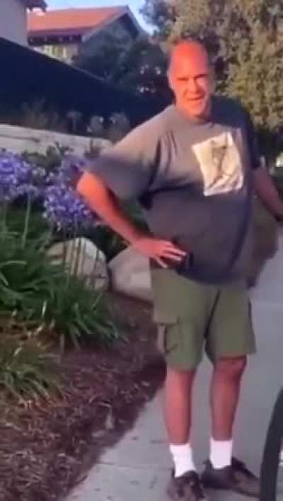 Mostly "Peaceful" Black protester recorded himself threatening to bloody &amp;amp; throat punch random old white guy and his wife walking.